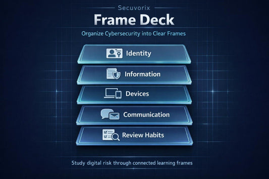 Secuvorix Frame Deck diagram on a dark blue background