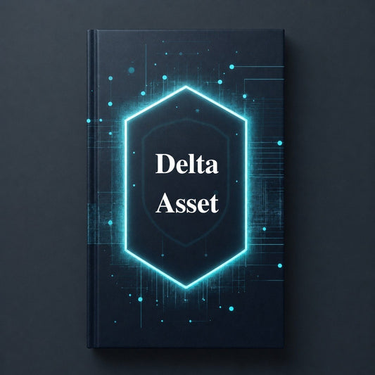 Book cover with 'Delta Asset' design on a dark background