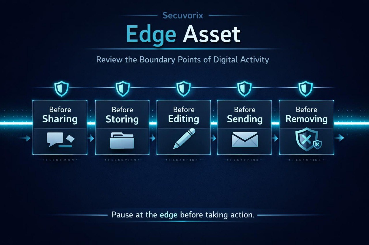 Securivox Edge Asset software interface on a dark background