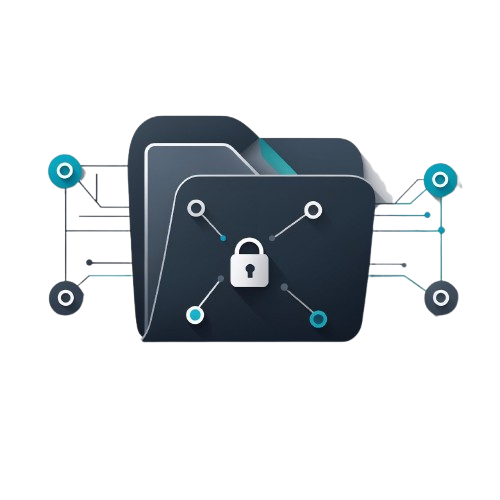 Illustration of a folder with a lock icon, symbolizing data security.